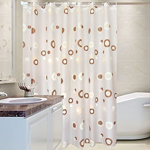 Beydodo Tenda da doccia 300 cm x 200 cm, tenda da doccia in poliestere con motivo a cerchio colorato