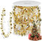 Weihnachtsbaum Perlengirlande, 5m Weihnachtsdeko, Weihnachtsgirlande für Christbaumschmuck - Weihnachtsdeko Girlanden Tannengirland Girlande Weihnachten Outdoor Weihnachtsdeko (Gold)