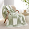 Snuggle Sac Karierte Decke, Salbeigrün, Überwurfdecke für Couch, kariert, Mikrofaser, flauschig, warm, gemütlich, flauschig, weich, wendbar, kariert, für Sofa, Stuhl, Bett, 127 x 152,4 cm