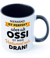Generic Perfekter Ossi | Ostdeutschland | lustig | Osten | DDR Tasse Weiß Schwarz