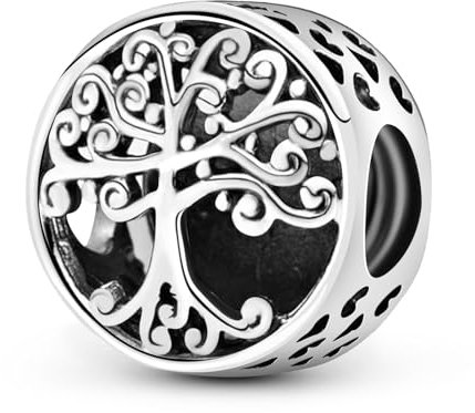 Ruaidhra Sterling Silber S925 Family Infinity Triple Charms & Beads für Damen,Blume Glühwürmchen Moments Charm Anhänger für Armbänder,Sicherheitskette,Geschenk für Frauen Geburtstag