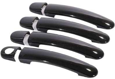 PEXORT For VW, for Golf, 4 MK4, for VW, Rabbit A4 1J 1997-2006 Gloss Black Chrome Copri maniglia for portiera Accessori auto Adesivi for lo styling Copertura maniglia porta esterna(Model 1)