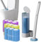 Disposable Toilet Brush, Toilet Bowl Cleaner Brush with 54 Refills,Disposable Toilet Cleaning System with Holder for Bathroom Cleaning (Brush set + 54 brush head (3 flavors))