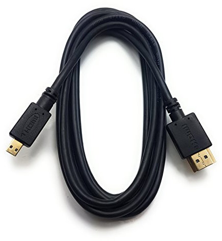MainCore 2m long Micro HDMI to HDMI Video Audio Cable for Digital Camera/Car Dash Cam/Tablet/Laptop/Video Action Camera/Camcorder ..etc (Available in 0.5m, 1m, 1.5m, 1.8m, 2m, 3m, 5m) (2m)