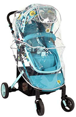 LittleLife Buggy und Kinderwagen Transparente Regen- und Windschutzhülle, Universal-Vollschutz passend