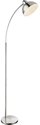 Globo ANITA Stehleuchte Metall nickel matt, 1xE27, weiß, 24703SN