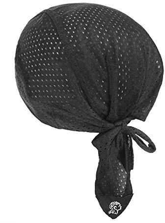 BXT Sportkopfbekleidung, schnelltrocknend, UV-Schutz, Radfahren, Bandana, Laufen, Radfahren, Motorrad, Schädelmütze unter dem Helm, Netzstoff (Schwarz), Einheitsgröße