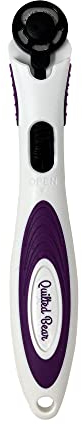 The Quilted Bear Rotary Cutter - Cutter rotatif ergonomique à prise souple pour tissu avec lame de coupe tranchante et système de remplacement de lame facile (18 mm)