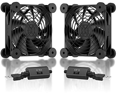 upHere USB-Lüfter, 120 mm, leise, 5 V, drei Geschwindigkeiten, verstellbar, für PC/Xbox/Playstation/TV Box, etc. (N12U04)