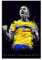 LKJHLK Zlatan Ibrahimovic Poster, Fußball-Sport, 4 Wanddekorationen, Leinwand-Kunstdruck für Büro, Schlafzimmer, Zuhause, Wohnheim, Geschenk für Jungen, 30 x 45 cm
