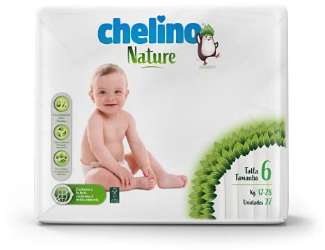 Chelino Nature Kinderwindel, Größe 6 (17-28 kg), 162 Windeln