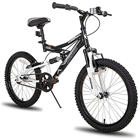 JOYSTAR 20 pollici bici per bambini e bambine dai 7 ai 13 anni, bici per bambini con telaio in acciaio e cavalletto, nero