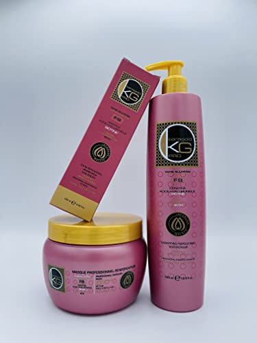 Keragold Pro – Trio Haarpflege-Set ohne Sulfate: Shampoo 500 ml + Maske 500 ml + Serum 100 ml – Keratin & Biotin