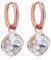 Rosegold Creolen Charm Anhänger Marken Kristalle Ohrringe 925 Sterling NOBEL SCHMUCK
