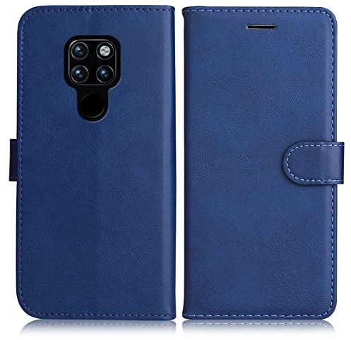 DENDICO Cover per Huawei Mate 20, Premium Portafoglio PU Custodia in PU Pelle, Flip Libro TPU Bumper Caso per Huawei Mate 20, Blu Navy