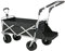 KNOXC Trolleys, Outdoor-Klappwagen Mit Breitem Rad Doppelbremse Ausziehbares Griff Handwagen Klappern G-Arden Trolley Werkzeugtrolley Wechseln 180/Schwarz