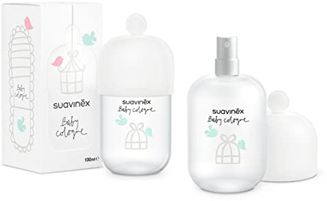 Suavinex, Pack de 2 Baby Cologne (2 x 100 ml), Parfum Bébé Faible en Alcool, ne Tache pas les Vêtements, Eau de Cologne pour Bébé, Frais, Arôme Délicat, avec Vaporisateur, 2 U