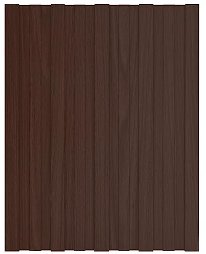 vidaXL 12x Dachpaneele Trapezblech Dachplatten Dachblech Trapezbleche Profilblech Metallblech Stahlblech Dach Platten Verzinkter Stahl Braun 60x45cm