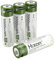 Hixon Batteria ricaricabile al litio da 1,5 V AA, 3000 mWh USB-C AA, batteria al litio da 1,5 V, 4 batterie AA al litio