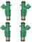 Konuooer 4PCS Einspritzdüse Fuel Injector für Peu-geot 1007 206 207 Einspritzventil Einspritzdüse Injektor für Cit-roen C2 C3 Nemo 01F023 1984G0 9655833580 81.217, 75117167, H75117167, 348002
