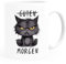 MoonWorks® Tasse Morgenmuffel Katze Bürotasse Spruch lustig Guten Morgen MiMimi Montag personalisiert eigener Text Guten Morgen weiß-schwarz standard