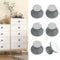 Elistonie 6 Pack Morandi Color Aluminum Self-Stick Knobs Dark Grey Self-Adhesive Drawer Knobs No Drilling Cabinet Handle for Cupboard Mirror Cabinet Dresser Window