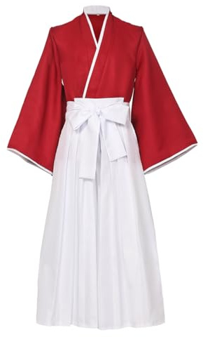 COSDREAMER Herren Kimono Bademantel, Tongma Comics Geisha, japanisches Yukata üschen Top, Hosenset