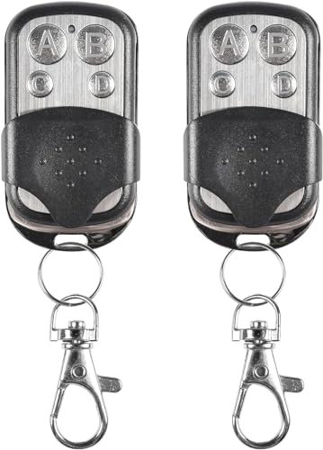 2 PCS Telecomando Cancello Universali,Telecomando Clonazione,elecomando Universale,Telecomando per porta del Garage Per Cancello Automatico Frequenza 433 Mhz Codice Fisso