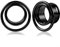Vankula Ohr Flesh Tunnel Double Flared Plug Spule Edelstahl für Gestreckte Expander Ohrpiercing 19mm(3/4) Schwarz