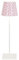 Zafferano, Poldina Pro Lampe mit Cover, Kabellose, Wiederaufladbare Tischlampe mit Touch Control, Auch für den Außenbereich Geeignet, Dimmer, 2200-3000 K, Höhe 38 cm, Farbe Weiß - Rosa Blumen