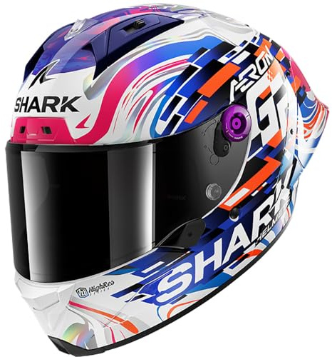 SHARK, Integraler Motorradhelm Aeron-GP Replica ZARCO GP de France DVB, M, Carbon Violet Blue