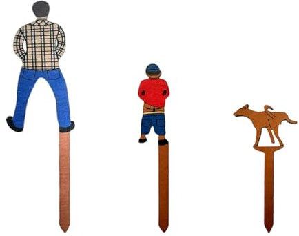 ARFUKA Plant Labels Plant Accessories Indoor Funny Wooden Plant Markers Cute Plant Signs Decorative Stake Ornaments for Succulent Flowers Greenery