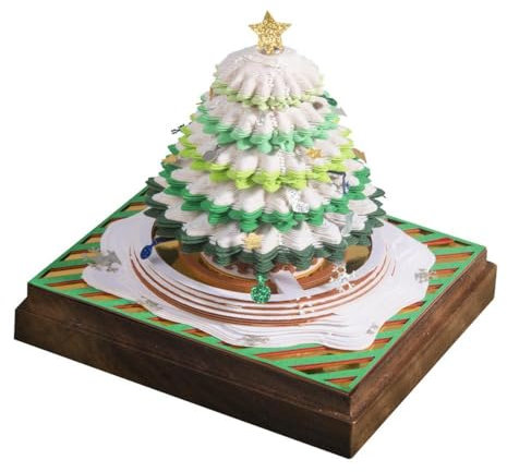 Folpus 2025 Adventskalender 2025 Memo Pad Kalender Weihnachtsbaum Dekoration Einzigartige Uhr Kalender für Festival Thanksgiving