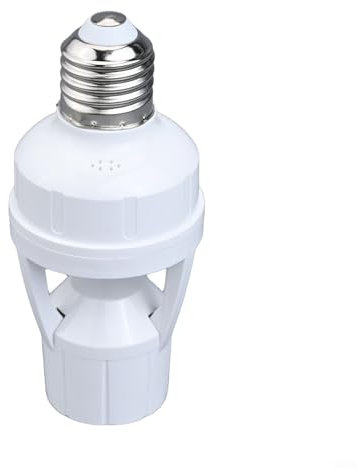 Douille E27 avec détecteur de mouvement : adaptateur d'ampoule PIR pour éclairage intelligent dans les salles de bains, les escaliers, les portes d'entrée et les garages