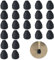 HO2NLE 24Pcs Chair Leg Floor Protectors Black Silicone Chair Leg Caps Small Furniture Feet Caps for Protecting Floors from Scratches and Noise,Round 10-19mm