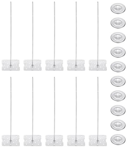 PATIKIL 120mm Pins d'isolation perforés avec rondelle ronde, 100 sets de clous d'isolation 2in cheville murale pour fixer des panneaux de mousse au mur ou au plafond