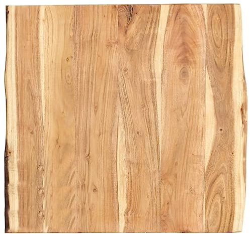 Myheimly Tischplatte Baumkante Massivholzplatte Massivholz Akazie 58x(50-60) x3,8 cm