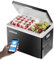 KROAK 40L Kompressor Kühlbox mit App-Steuerung & Dualzone -20°C bis 20°C, Elektrische Kühlbox für Camping/Auto/Wohnmobil, 12/24/230V Kühlbox mit Trennwand