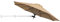 NINHFTDROU Parasol de jardin mural déporté de 2,5 m, parasol de balcon avec mât réglable, design incliné et évent, pare-soleil suspendu extérieur étanche à 8 baleines for marché de terrasse(Beige)
