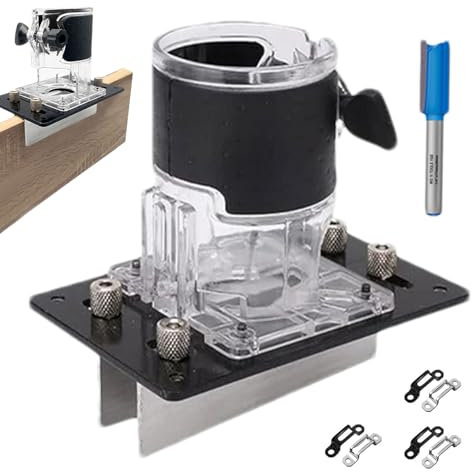 Unsichtbare Verbindung Nutfräs-Schablone | 2-in-1 Oberfräsen Basis,Präzisions-Schablonensystem Für Möbelplattenverbindungen Schränke Fensterrahmen