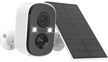 VEKELETE Cámara IP Tuya de 3 MP con batería Solar, protección de Seguridad, WiFi, PIR, Compatible con Audio bidireccional, detección Humana(1pc Battery Camera)