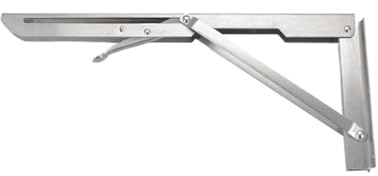 Klappkonsole Schwerlast 2 stücke Klapp Regal Halterung Zusammenklappbare Hardware for Tisch Arbeit RV Auto Platzsparend(Silver 14inch)