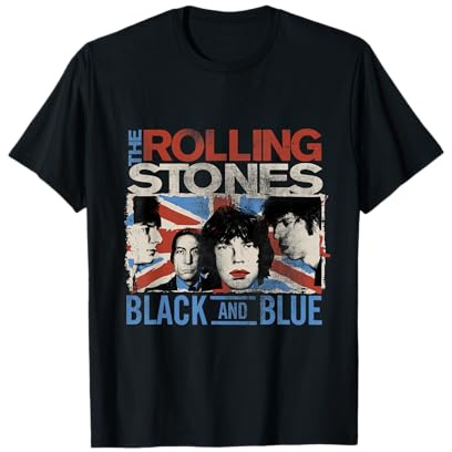 Offizielle The Rolling Stones Schwarz und Blau T-Shirt