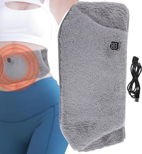 Menstrual Heating Pad with 3 Setting Levels, Rechargeable-Portable Period Cramp Heat Pad with 2 Hand Pockets, Fast Heating Pads for Period Pain-reliefs, for Stomach Back Pain-reliefs Women and Girl