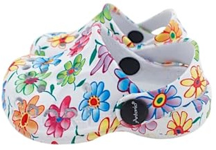 VewoTex Baby & Kinder Clogs mit Blumenmuster » günstige Kinderschuhe » Kinder Badeschlappen » Schuhe für Babys & Kleinkinder » Badelatschen mit Riemen und Cut-Outs