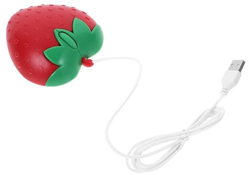 Veemoon Fraise Souris Rose USB et Petite Portable, pour Ordinateur | Abs Électronique, Usage Bureau et Maison, Fonctionnement Rapide, Design Ergonomique, Format Compact