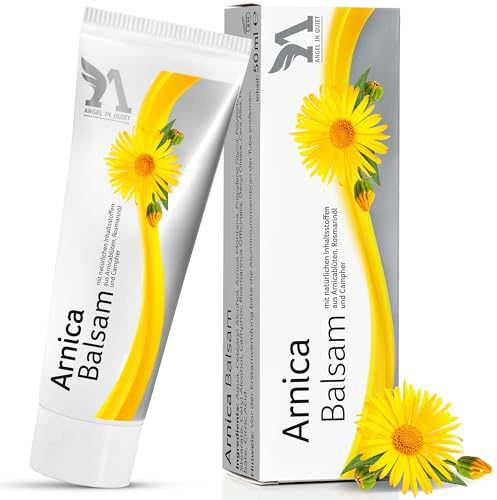 Arnica Balsam – Arnika Salbe für Muskeln und Gelenke – 3 Fach Formel mit Arnika Rosmarin und Kampfer – schnelleinziehende Pflege für Rücken Nacken und Beine – 50 ml