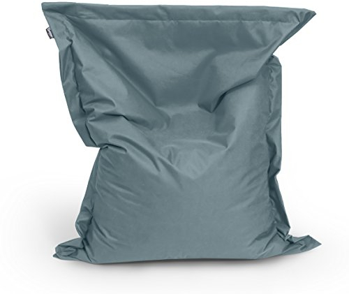 BuBiBag Sitzsack - rechteckiges Bodenkissen - 145x100 cm in 32 versch. Farben - Beanbag für Indoor und Outdoor (anthrazit)