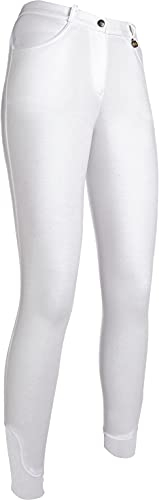 HKM Unisex -Kate- Silikon-vollbesatz1200 Weiß36 Reithose, 1200 Weiß, 36 EU