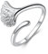 VIKI LYNN Ginkgoblatt Verstellbare Damen Fingerringe 925 Sterling Silber Geschenk Fuer Frauen Mädchen